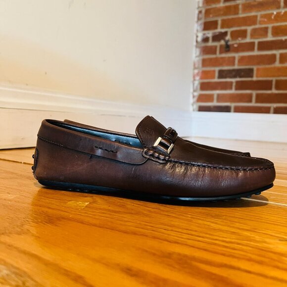 TOD'S Brown Leather Loafers Men's Size 7.5 - Picture 12 of 16